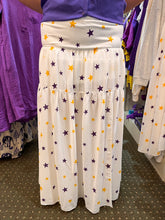 PURPLE & GOLD STARS MAXI SKIRT