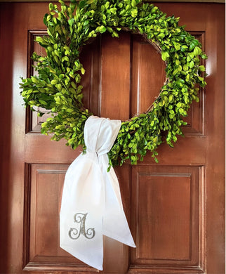 INITIAL WREATH SASH