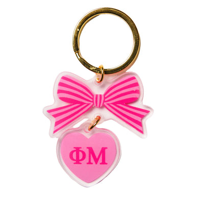 PHI MU BOW KEYCHAIN