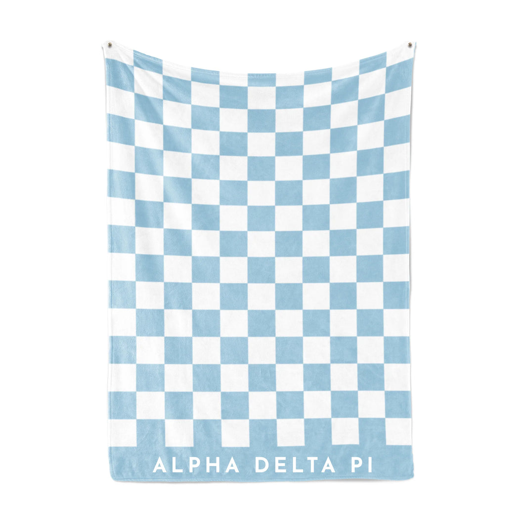 ALPHA DELTA PI CHECKERED BLANKET