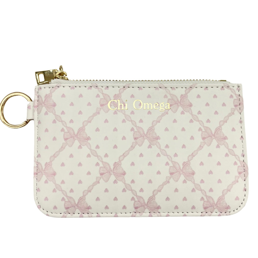 CHI OMEGA BOW KEY POUCH
