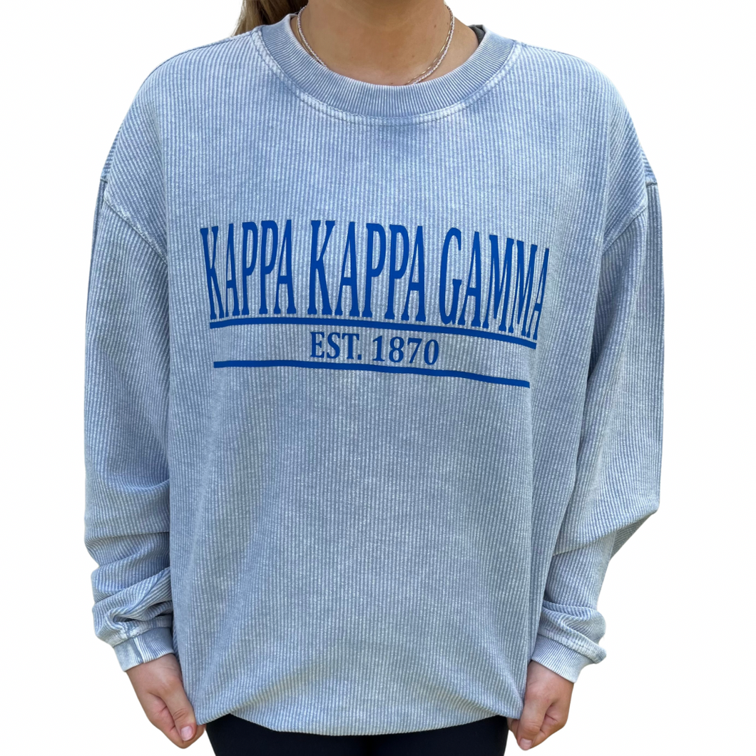 KAPPA KAPPA GAMMA ESTABLISHED CORD SHIRT