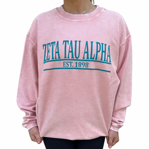 ZETA TAU ALPHA ESTABLISHED CORD SHIRT