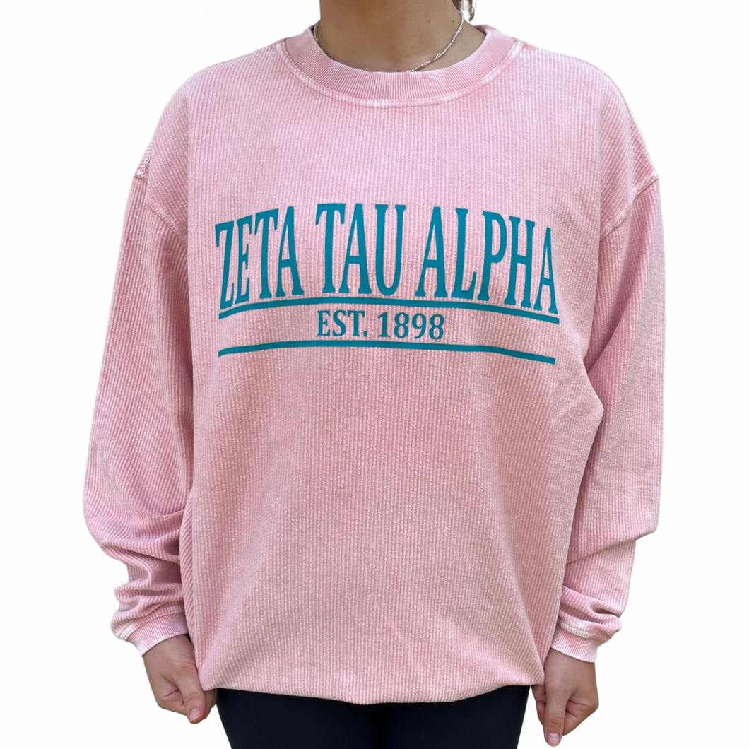 ZETA TAU ALPHA ESTABLISHED CORD SHIRT