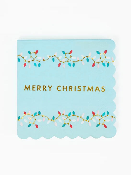 MERRY CHRISTMAS COCKTAIL NAPKINS