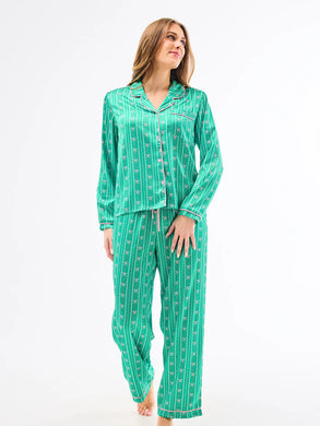 CHARLOTTE IN A BOW GREEN PAJAMA SET