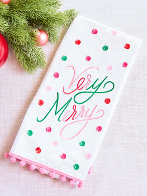 VERY MERRY TEA TOWEL