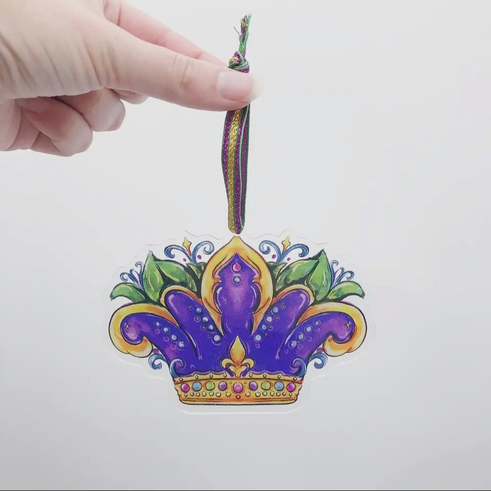 MARDI GRAS QUEEN CROWN ORNAMENT