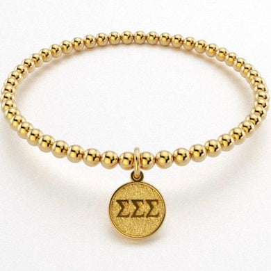 SIGMA SIGMA SIGMA GOLD BEAD BRACELET