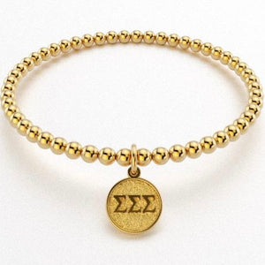 SIGMA SIGMA SIGMA GOLD BEAD BRACELET