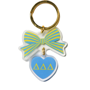 DELTA DELTA DELTA BOW KEYCHAIN