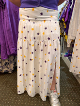 PURPLE & GOLD STARS MAXI SKIRT