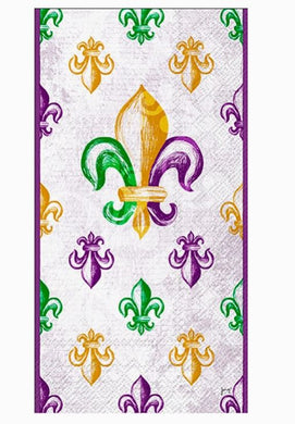 MARDI GRAS FLEUR DE LIS GUEST TOWEL