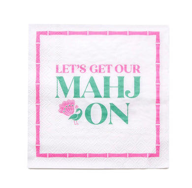 LETS MAHJONG ON COCKTAIL NAPKIN