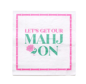 LETS MAHJONG ON COCKTAIL NAPKIN