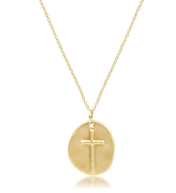 16IN NECKLACE GOLD INSPIRE GOLD CHARM