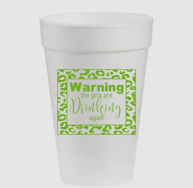 WARNING GIRLS DRINKING STYROFOAM CUPS