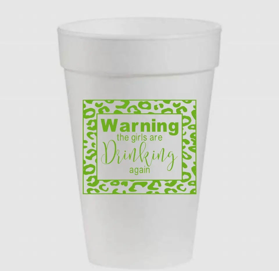 WARNING GIRLS DRINKING STYROFOAM CUPS