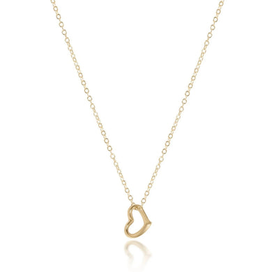16IN NECKLACE GOLD LOVE GOLD CHARM
