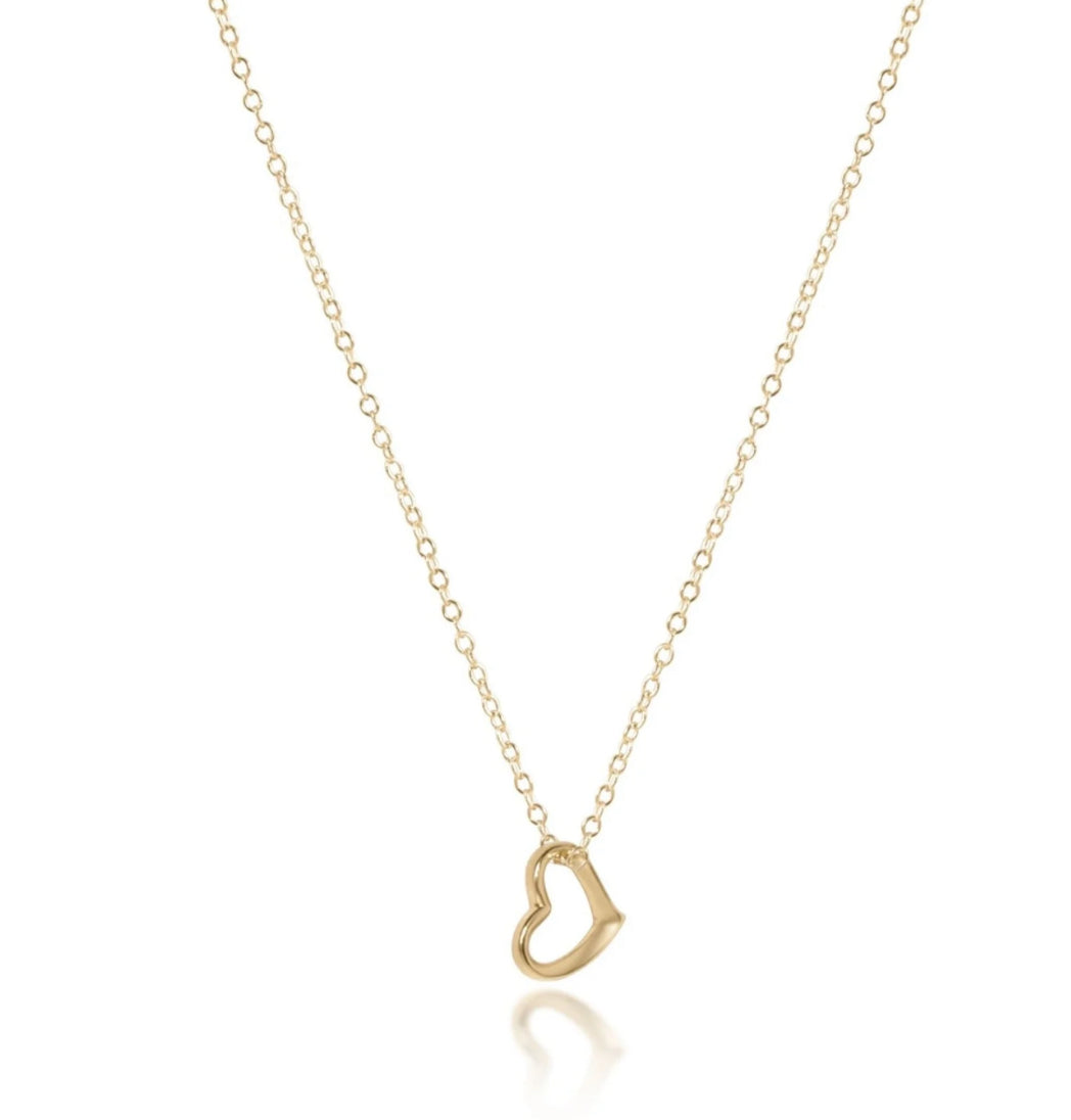 16IN NECKLACE GOLD LOVE GOLD CHARM