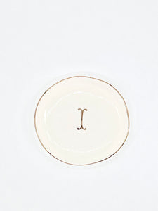 GOLD INITIAL DISH