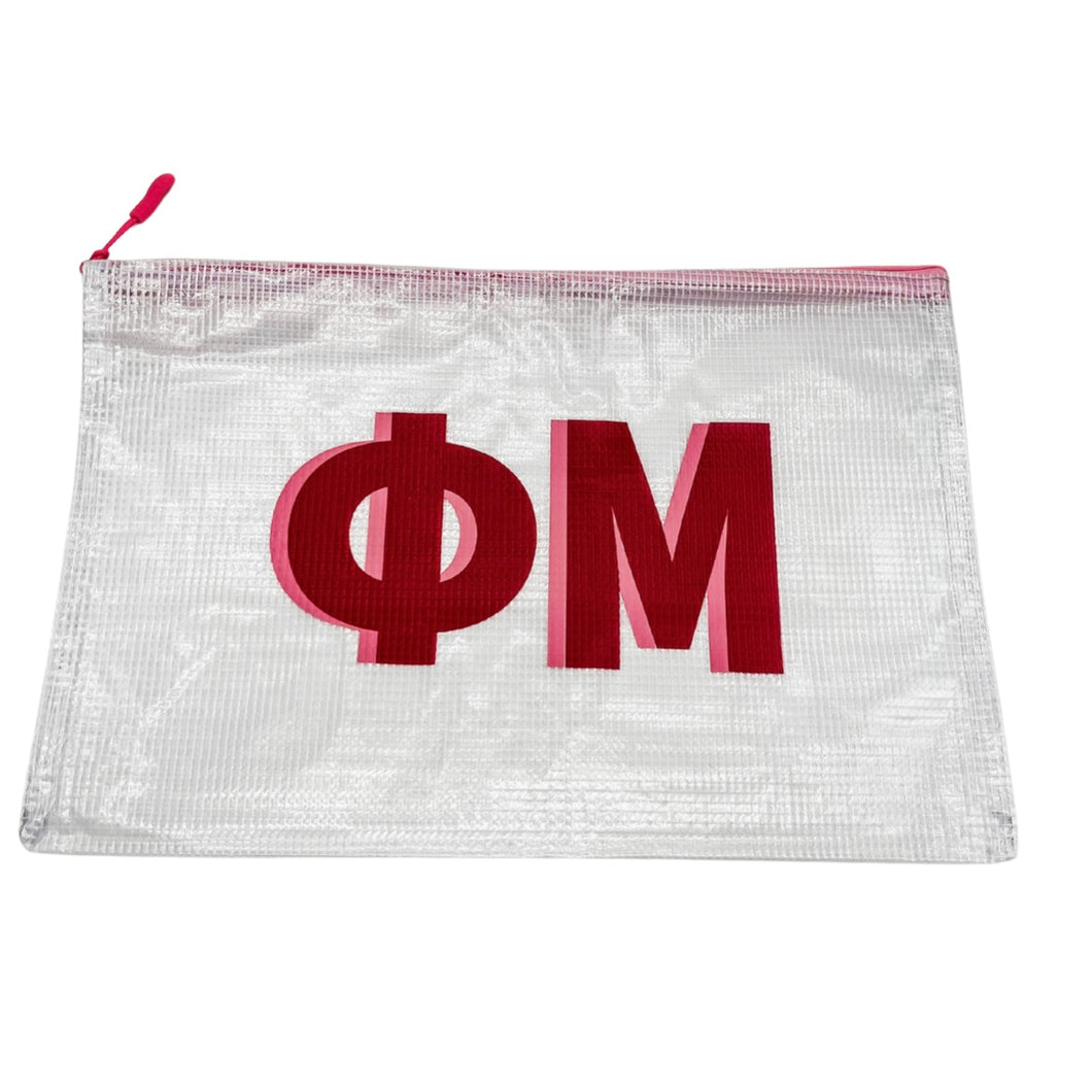 PHI MU ZIPPER POUCH