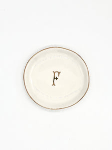 GOLD INITIAL DISH