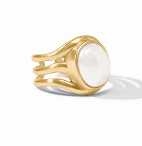 WAVE STONE RING PEARL