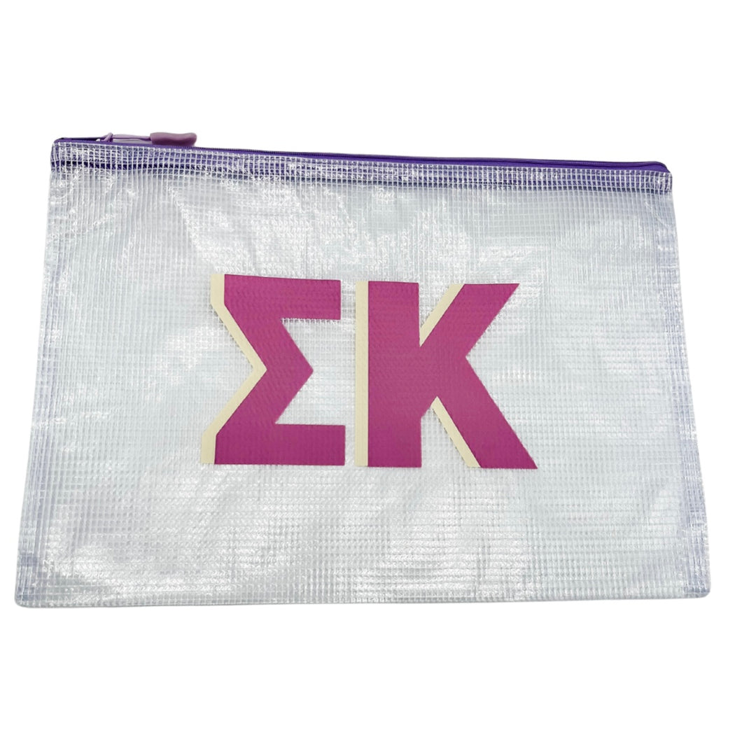 SIGMA KAPPA ZIPPER POUCH