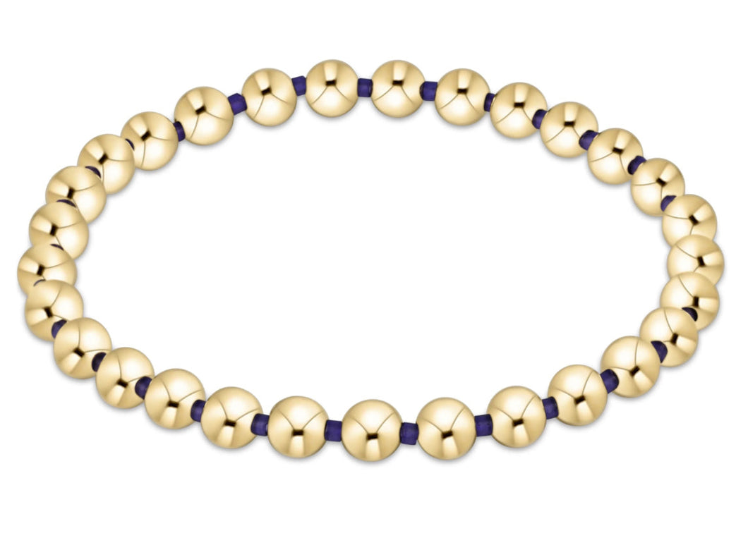 GAMEDAY HOPE GRATEFUL 5MM BEAD BRACELET DEEP PURPLE