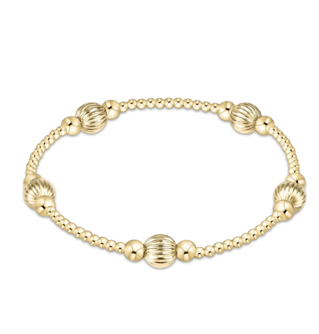 PURPOSE DIGNITY 6MM BEAD BRACELET GOLD