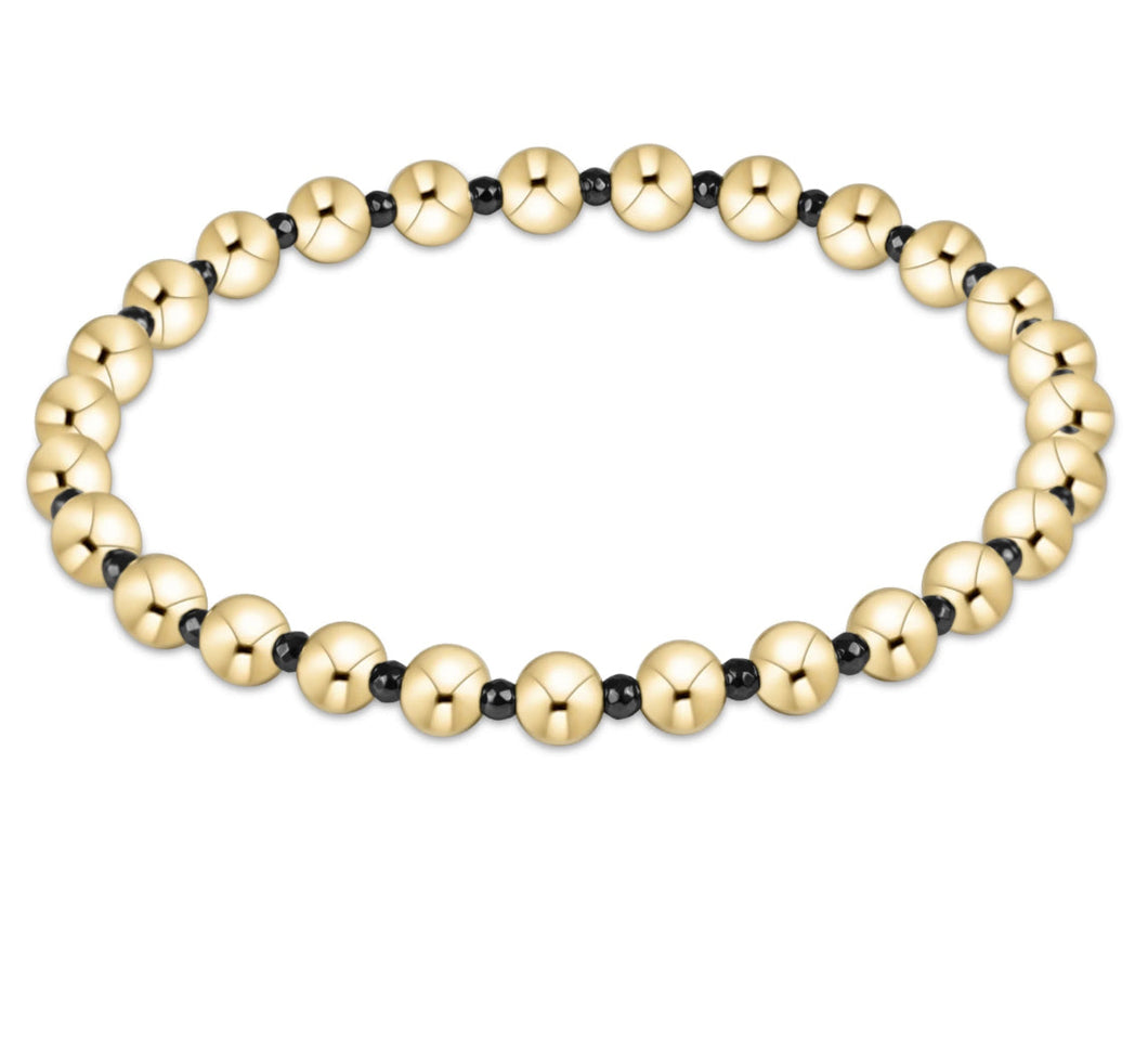 EXTENDS FACETED HEMATITE GRATEFUL PATTERN 5MM BEAD BRACELET