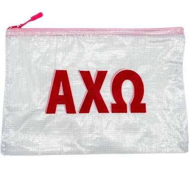 ALPHA CHI OMEGA ZIPPER POUCH