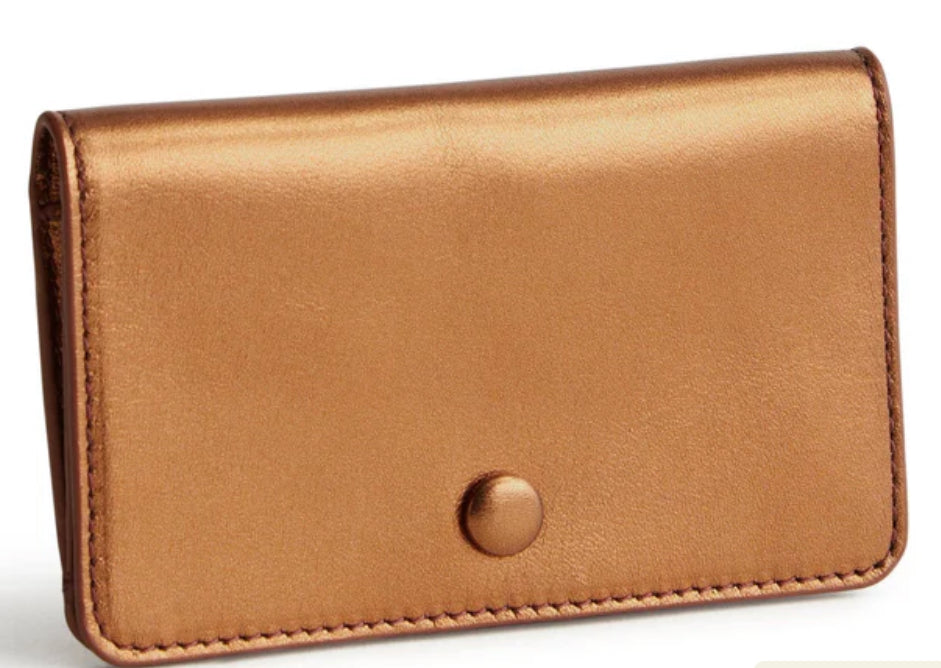 CARD CASE BRONZE METALLIC