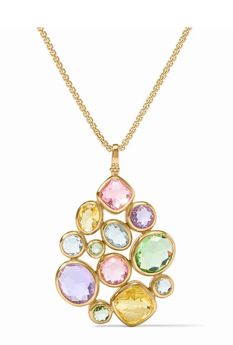 KALEIDOSCOPE STATEMENT PENDANT MULTI STONE