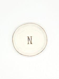GOLD INITIAL DISH
