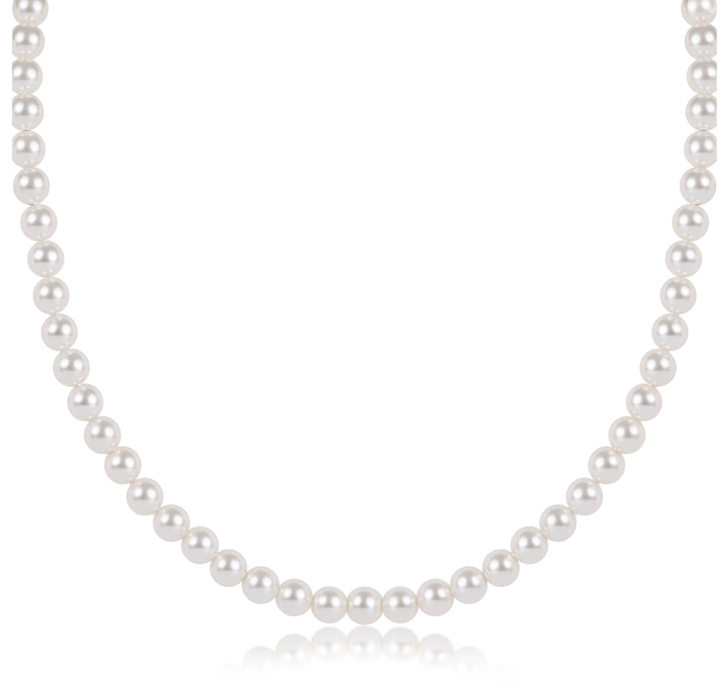 17IN CHOKER CLASSIC PEARL 5MM BEAD