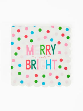 MERRY & BRIGHT COCKTAIL NAPKINS
