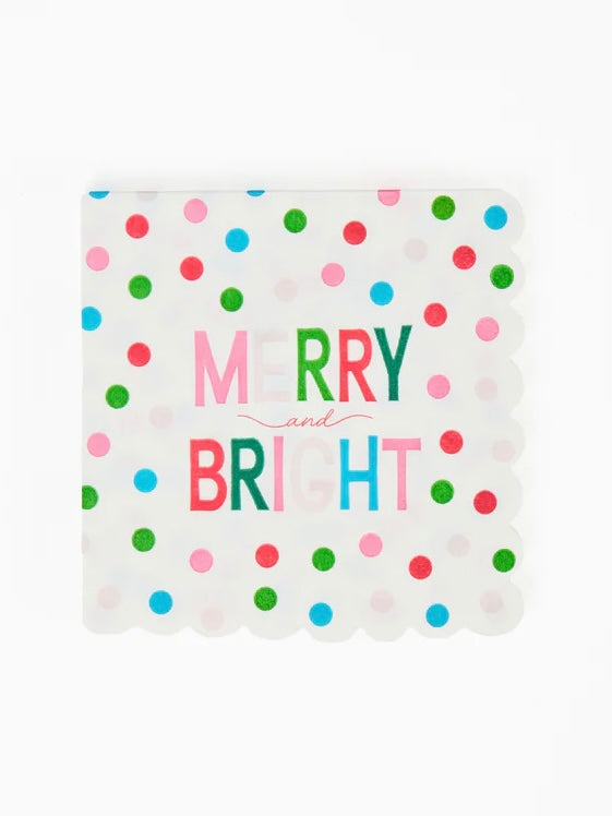 MERRY & BRIGHT COCKTAIL NAPKINS
