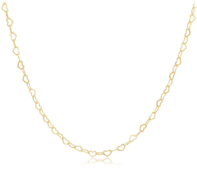 17IN CHOKER LOVE CHAIN GOLD