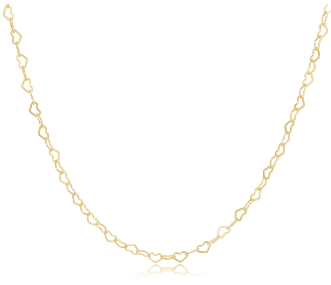 17IN CHOKER LOVE CHAIN GOLD