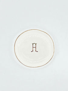 GOLD INITIAL DISH