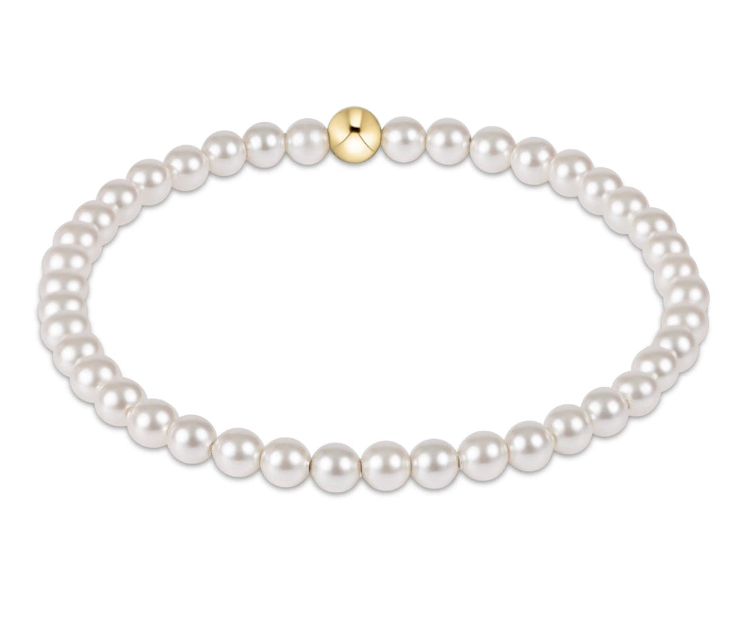 EXTENDS CLASSIC PEARL 4MM BEAD BRACELET