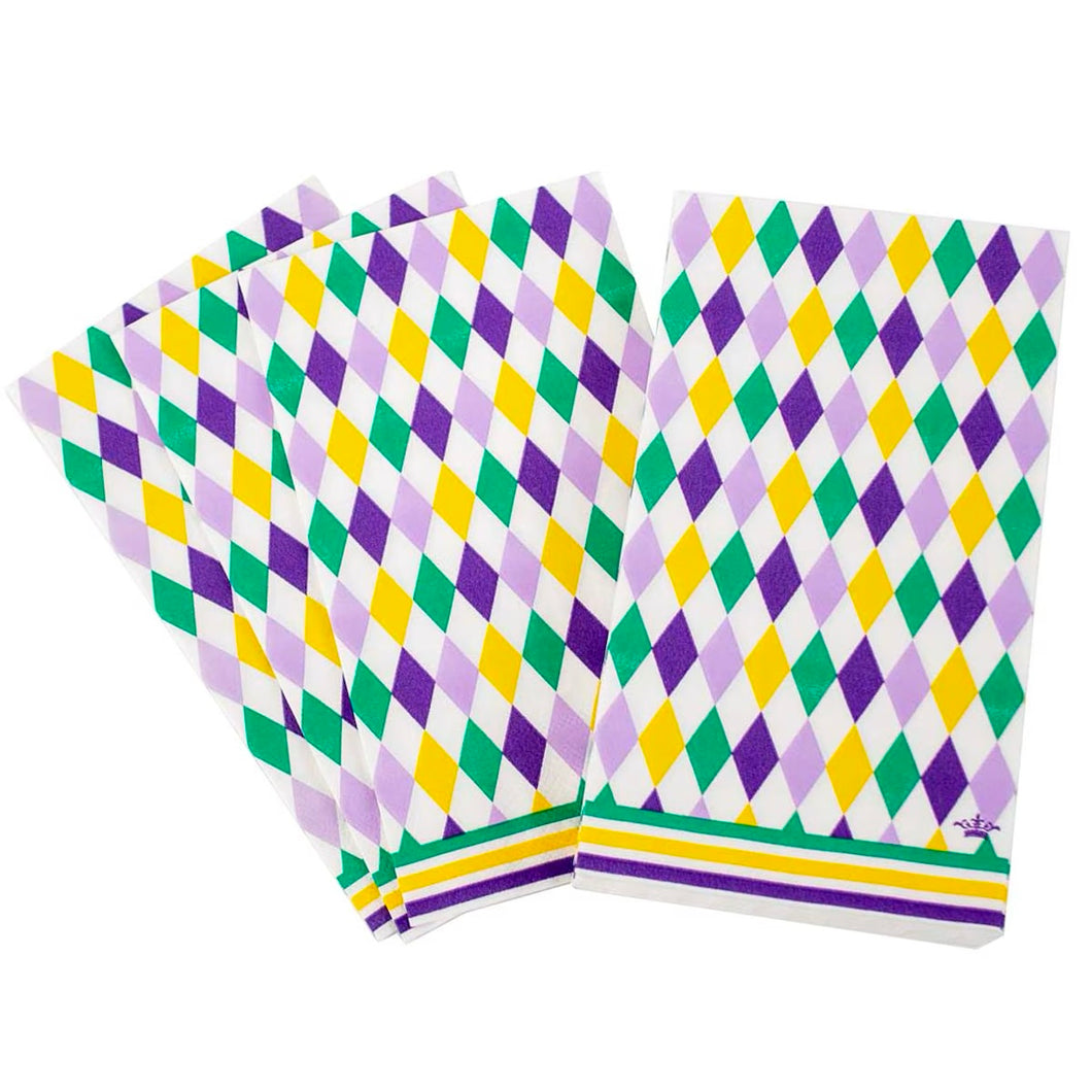 MARDI GRAS HARLEQUIN GUEST TOWELS