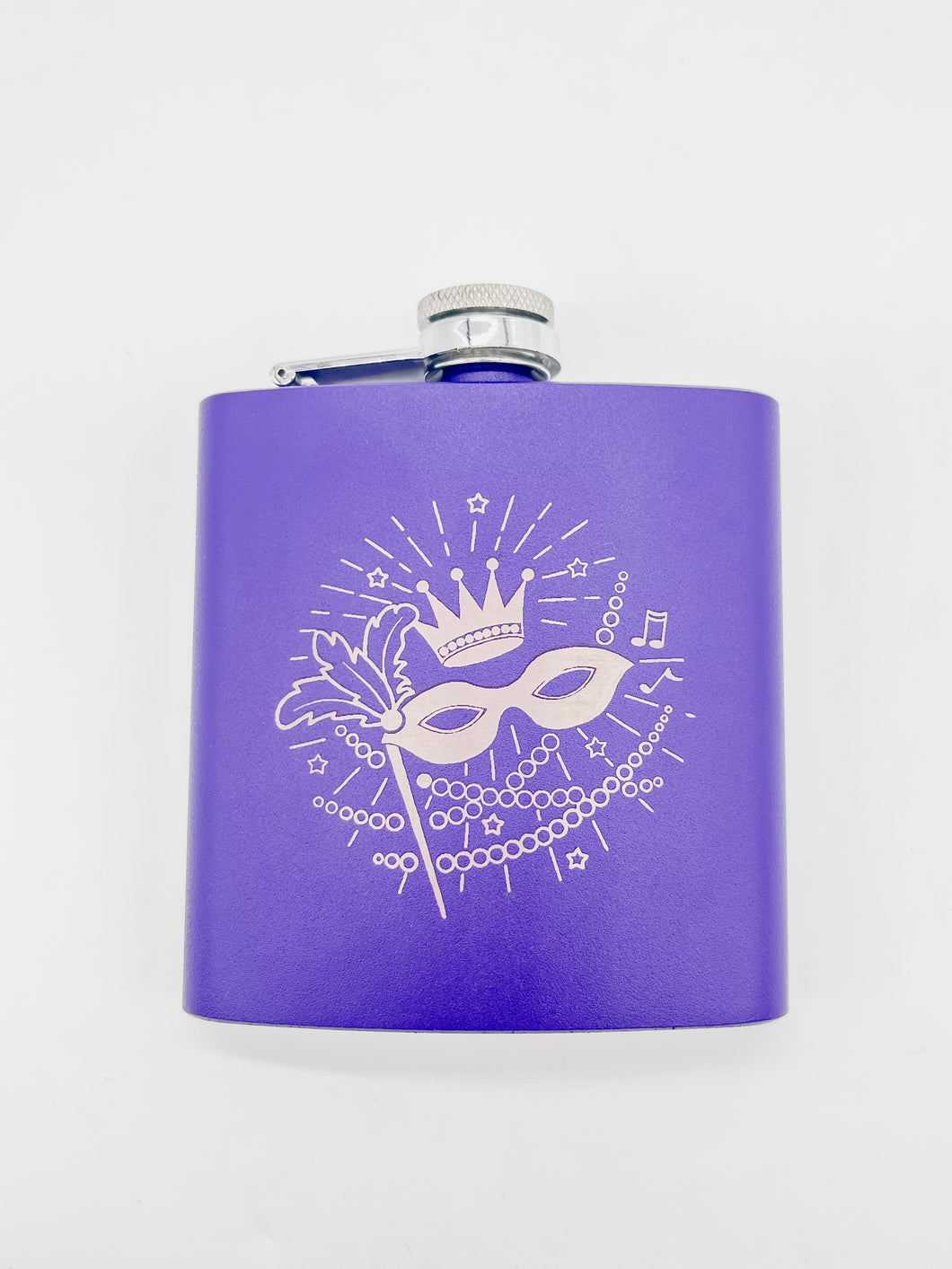 MARDI GRAS MASK FLASK