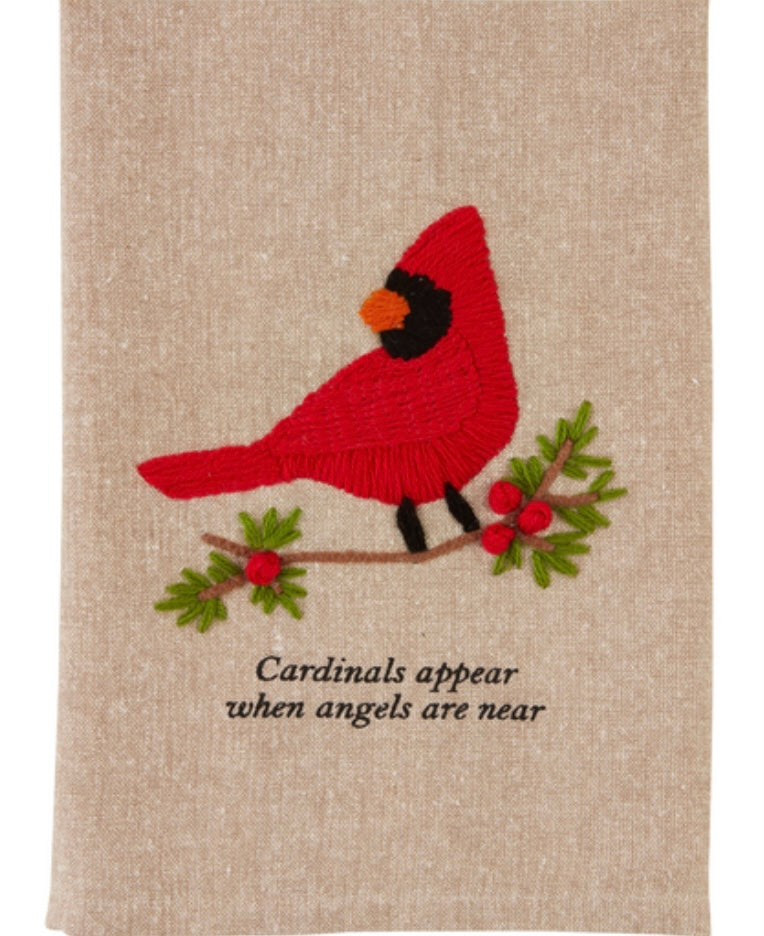 CARDINAL EMBROIDRED TOWEL