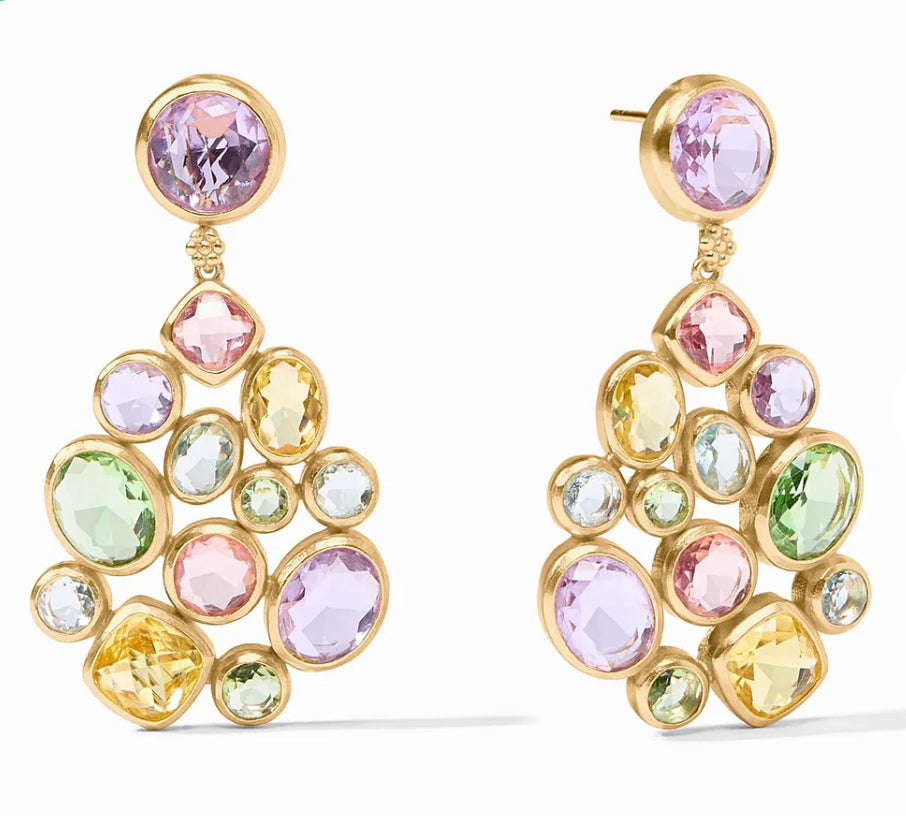 KALEIDOSCOPE STATEMENT EARRING MULTI STONE