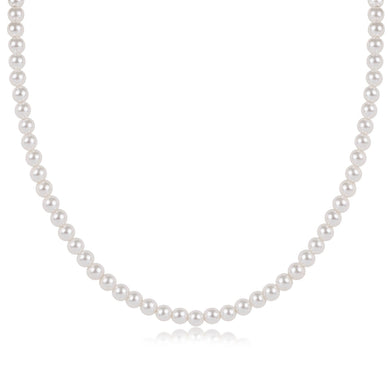 17IN CHOKER CLASSIC PEARL 4MM BEAD