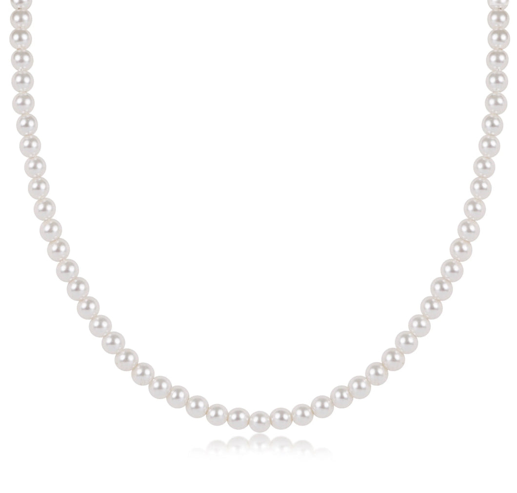 17IN CHOKER CLASSIC PEARL 4MM BEAD