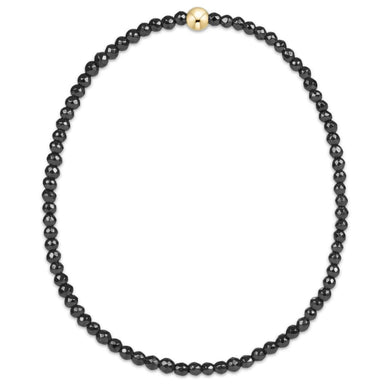 EXTENDS FACETED HEMATITE 2MM BEAD BRACELET